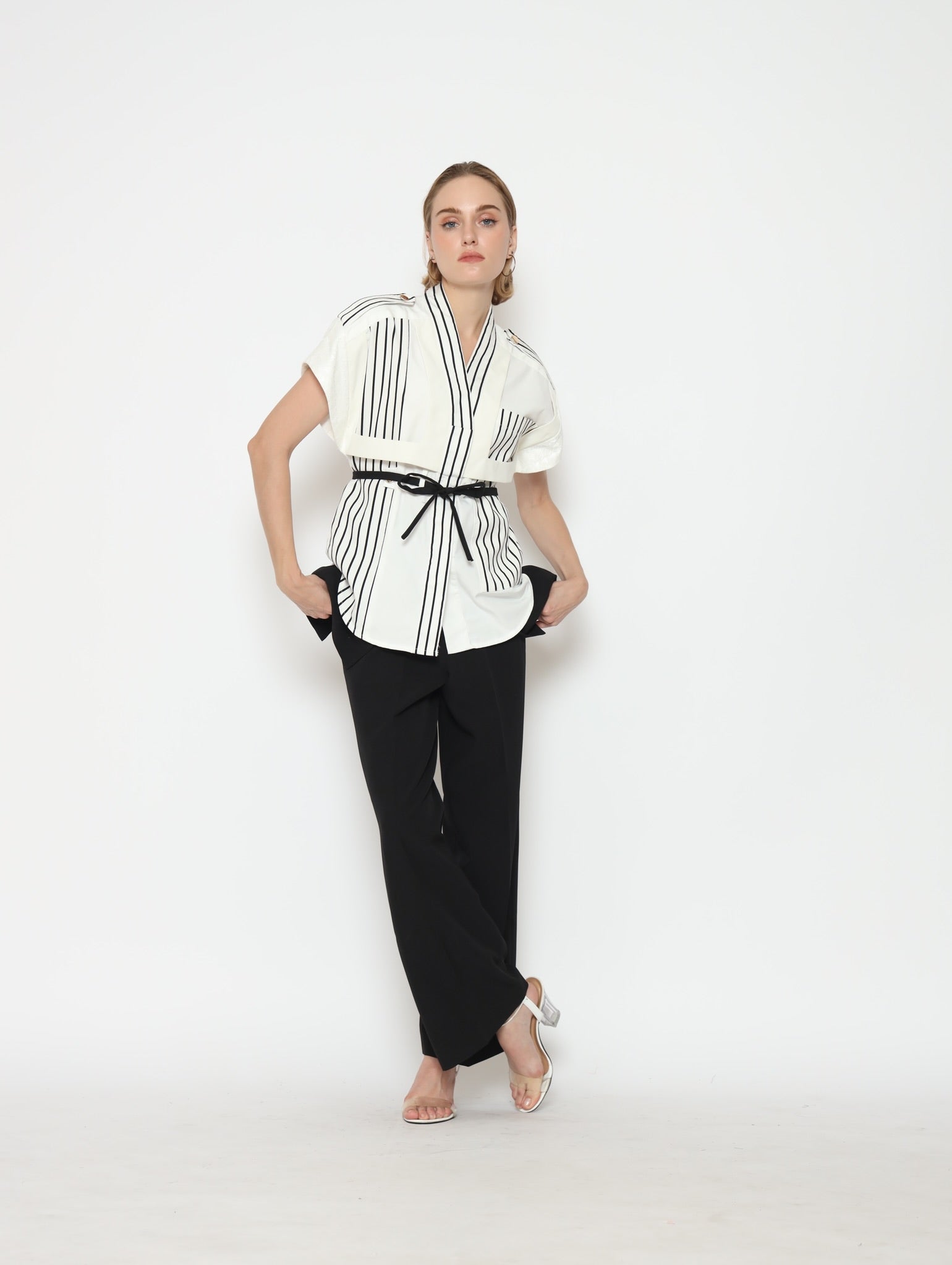 Bloom et champs Kemeja Salur Kombinasi