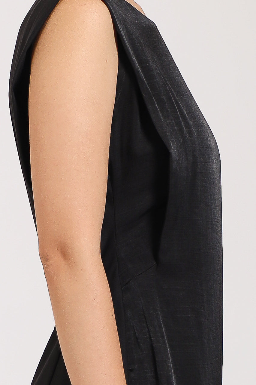 Simple Saten Midi Dress