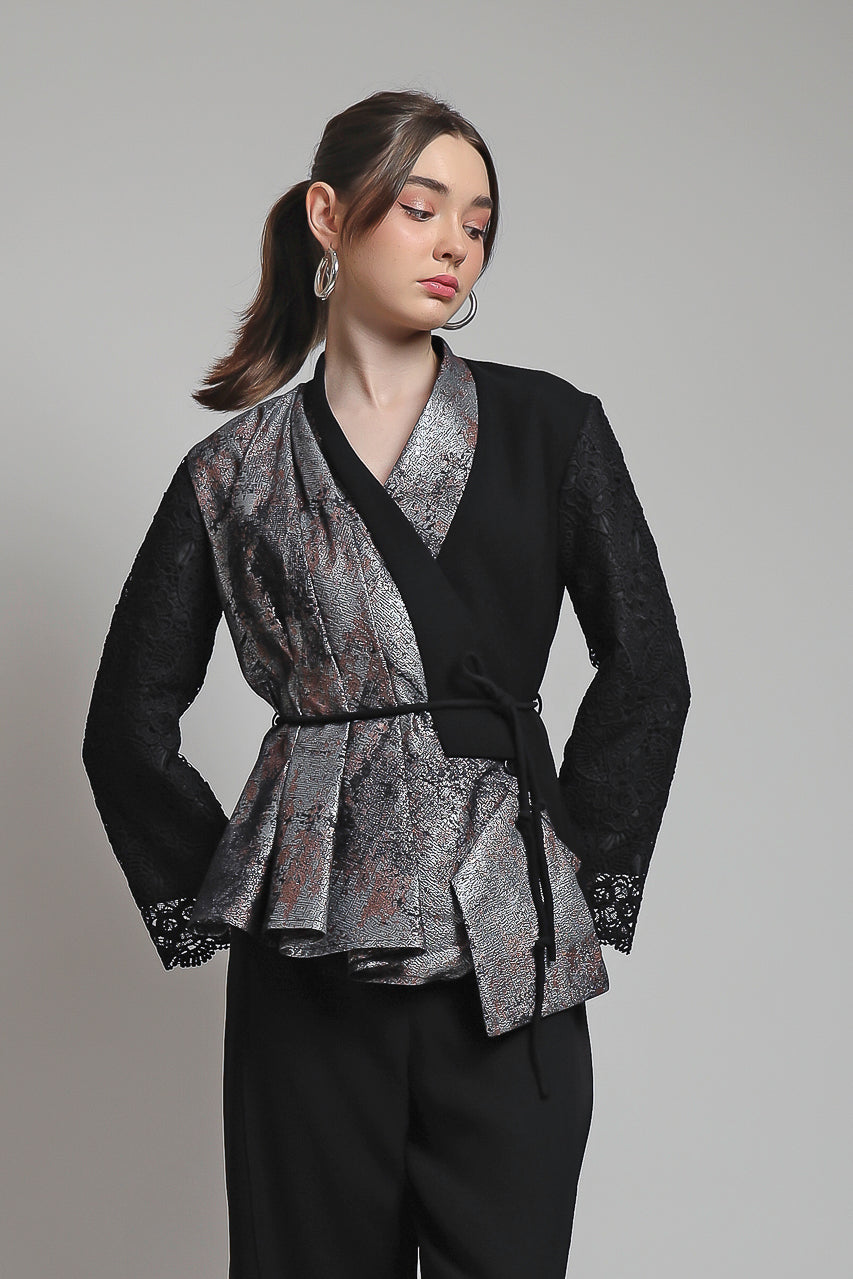Bloom et Champs Kimono Erine Jacquard/Long Saten Pants