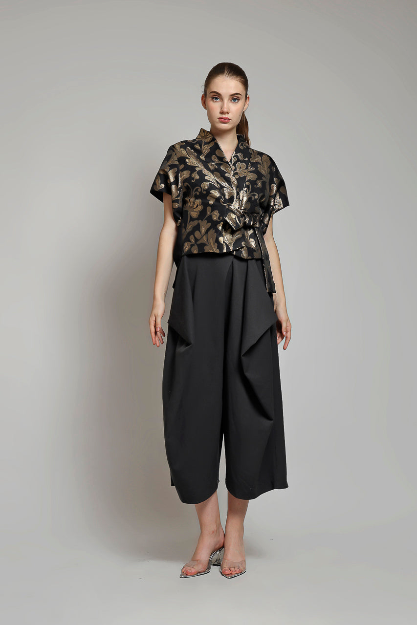 Bloom et Champs Kimono Black Goldie/Bloom Celana Kewer Abu