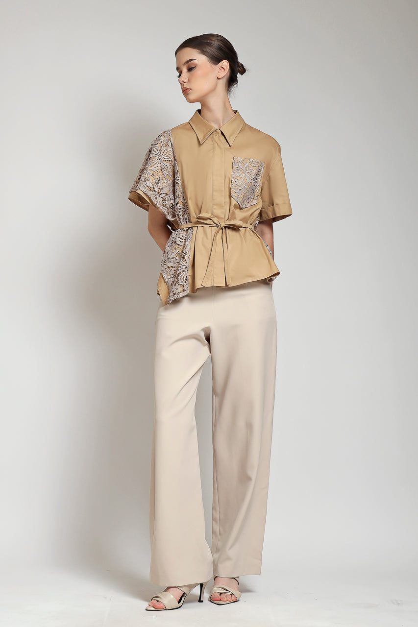 Bloom et Champs Mocha Lace Shirt