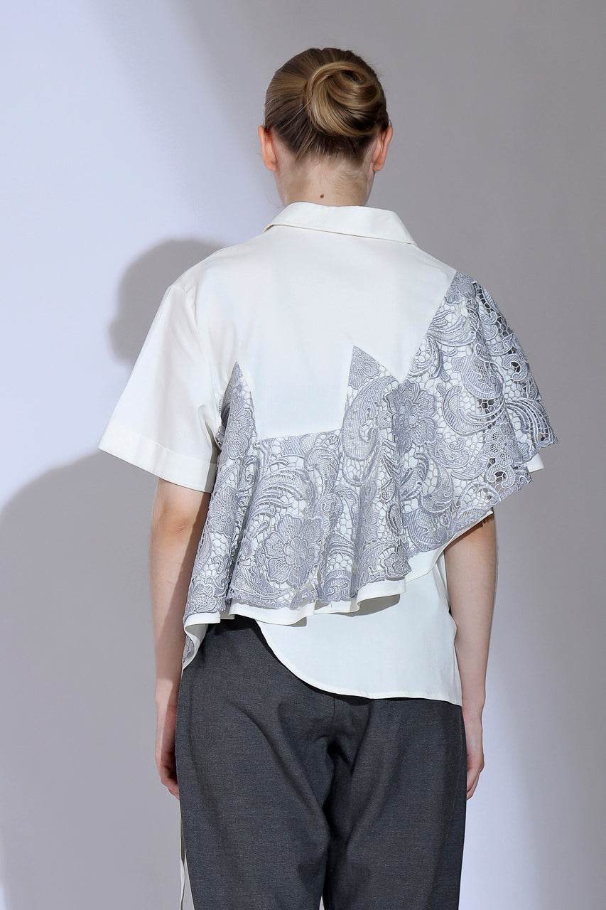 Bloom et Champs Kemeja Silver Brukat