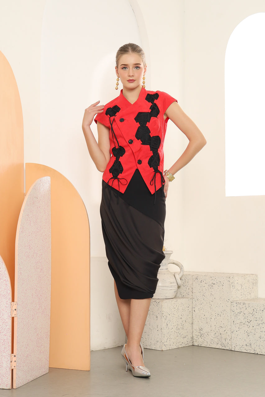 Bloom et Champs Kimono Origami Merah