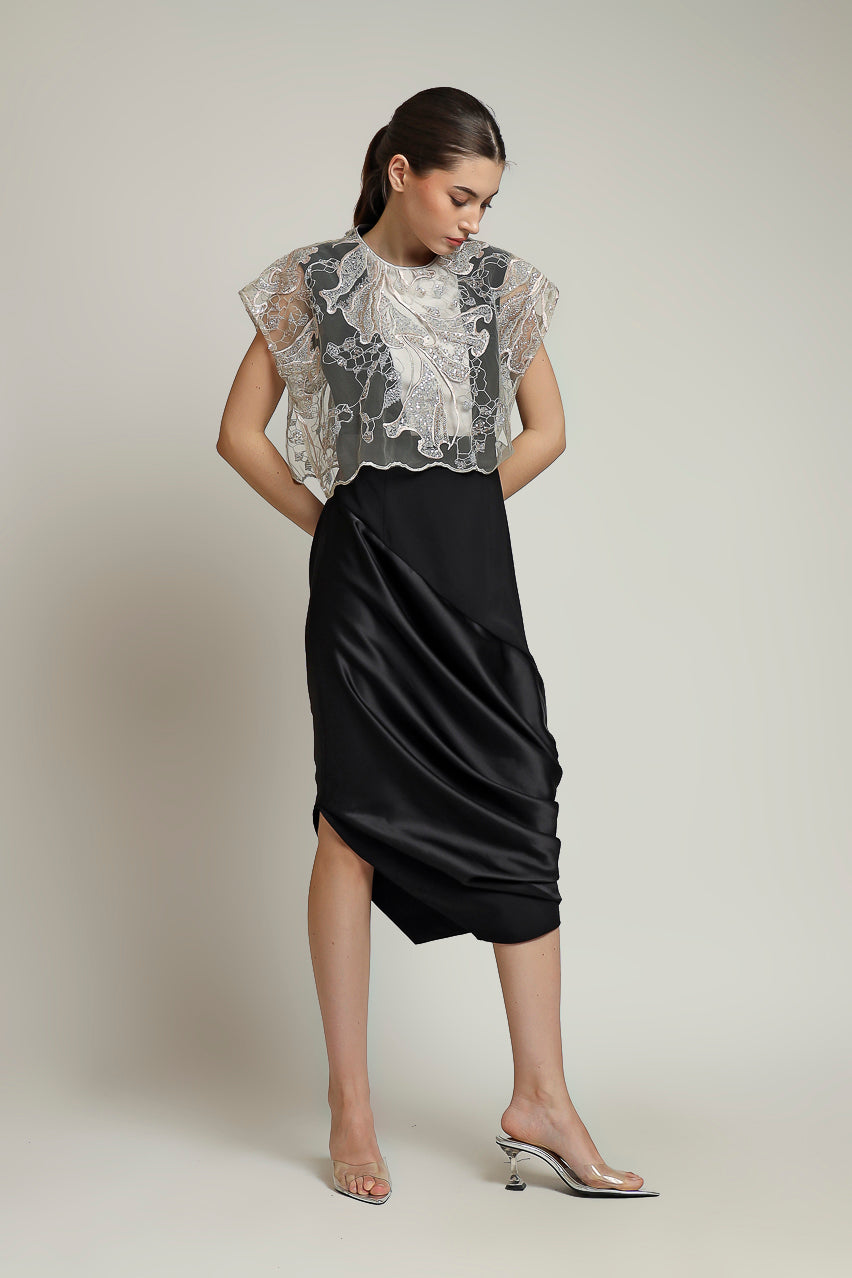 Bloom et Champs Dress Kotak Sequinned Nude