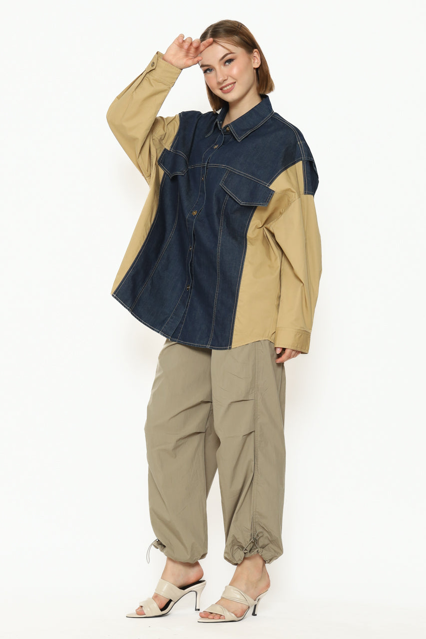 Bloom et Cotton Mocha Denim Shirt