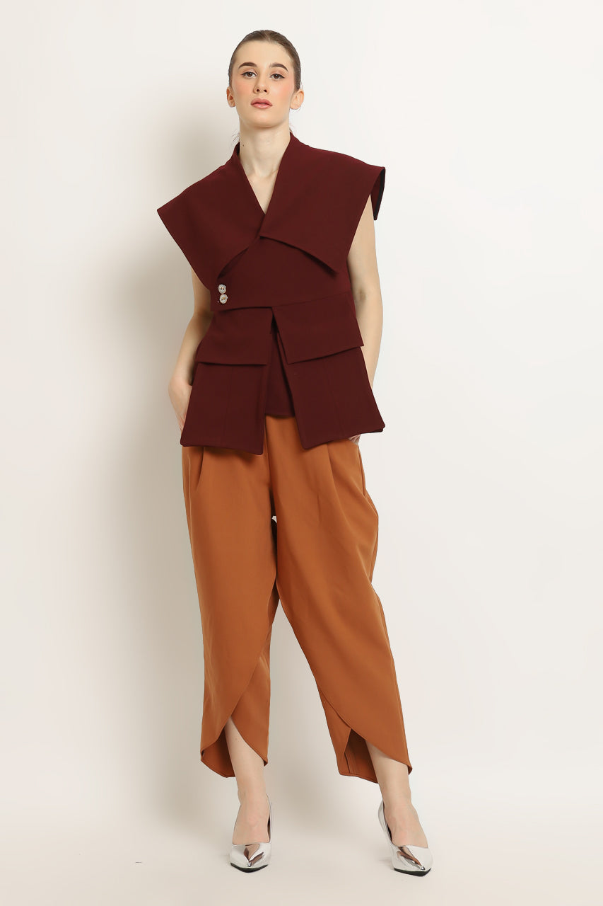 Bloom et Selah Top in Maroon