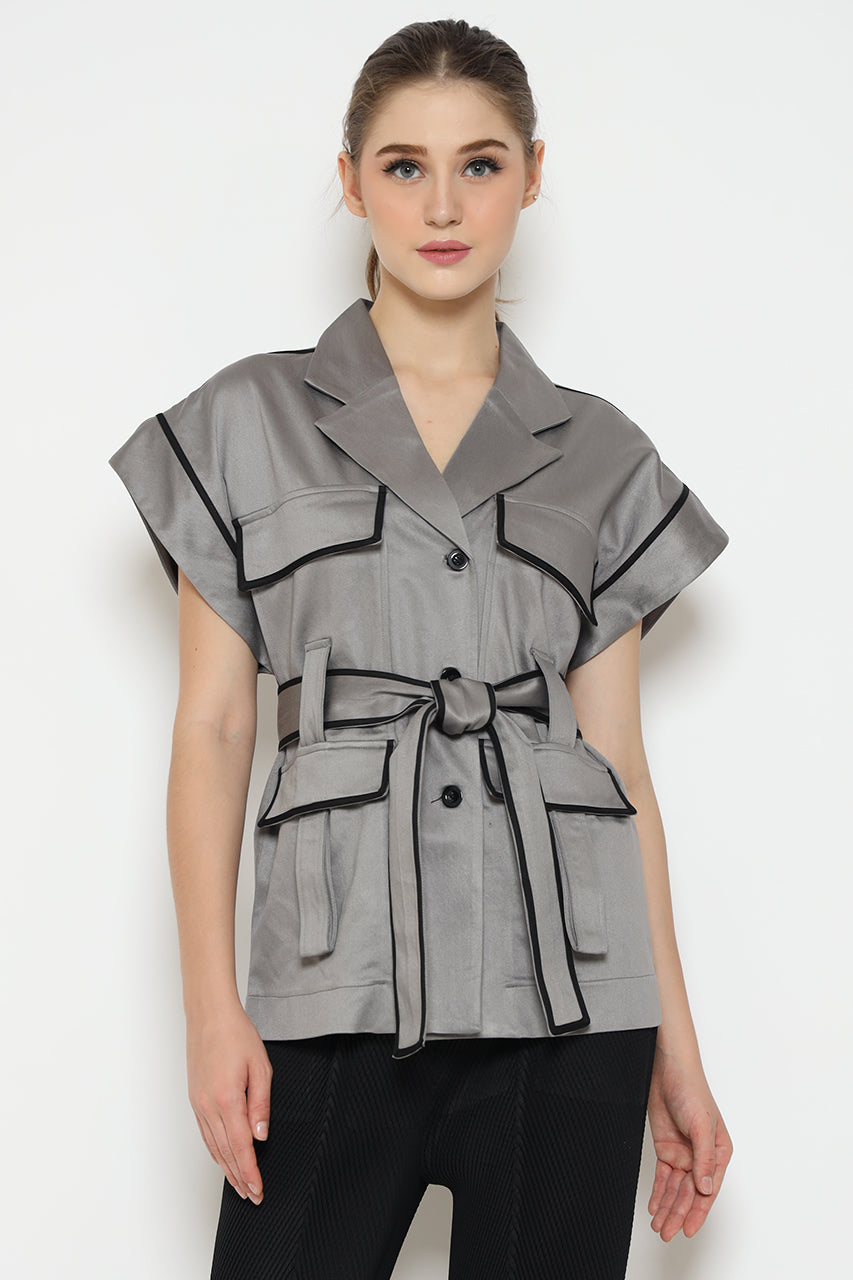 Bloom et Champs Safari Blouse Grey