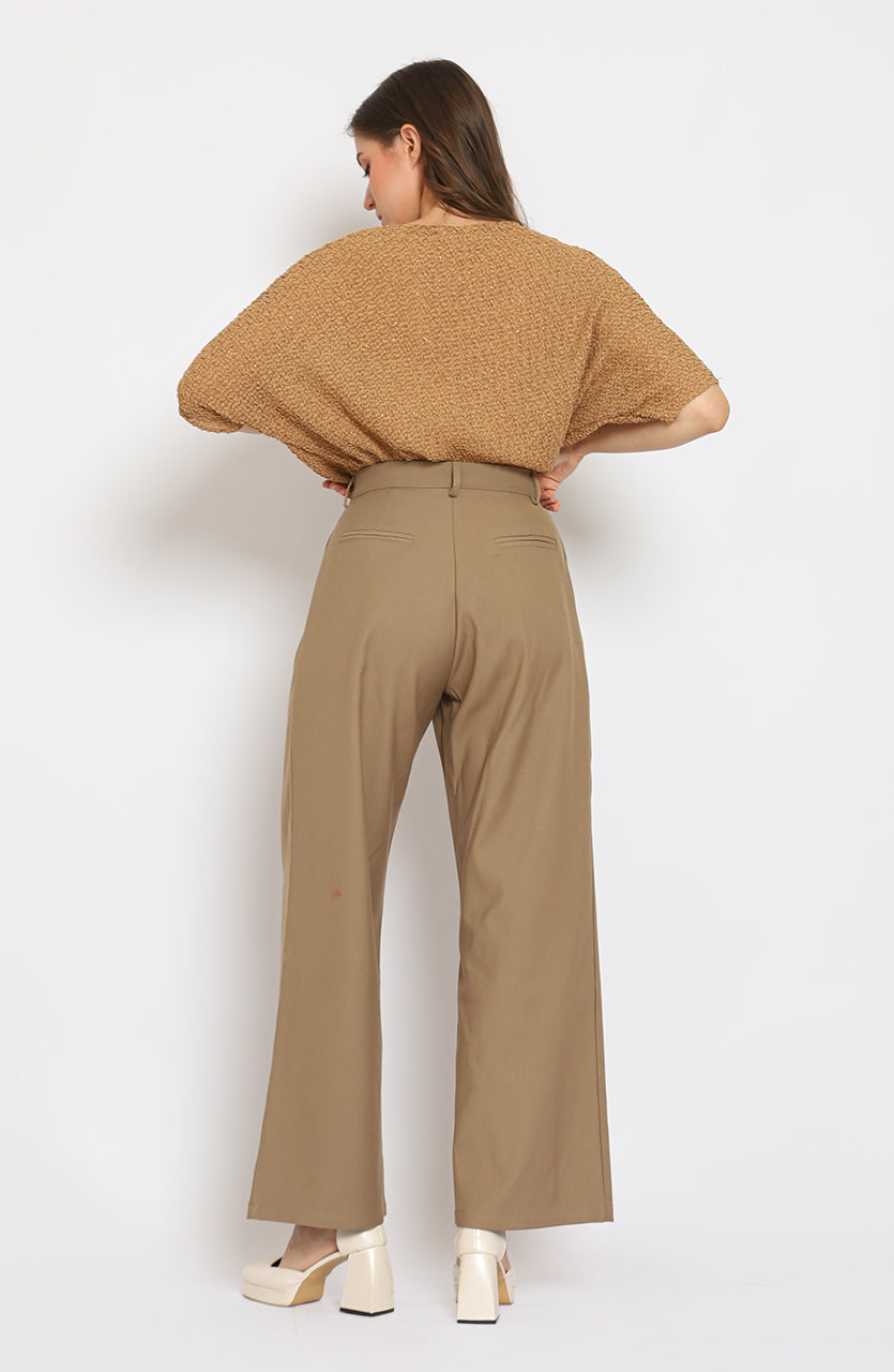 Bloom et Cotton Beige Diagonal Pants