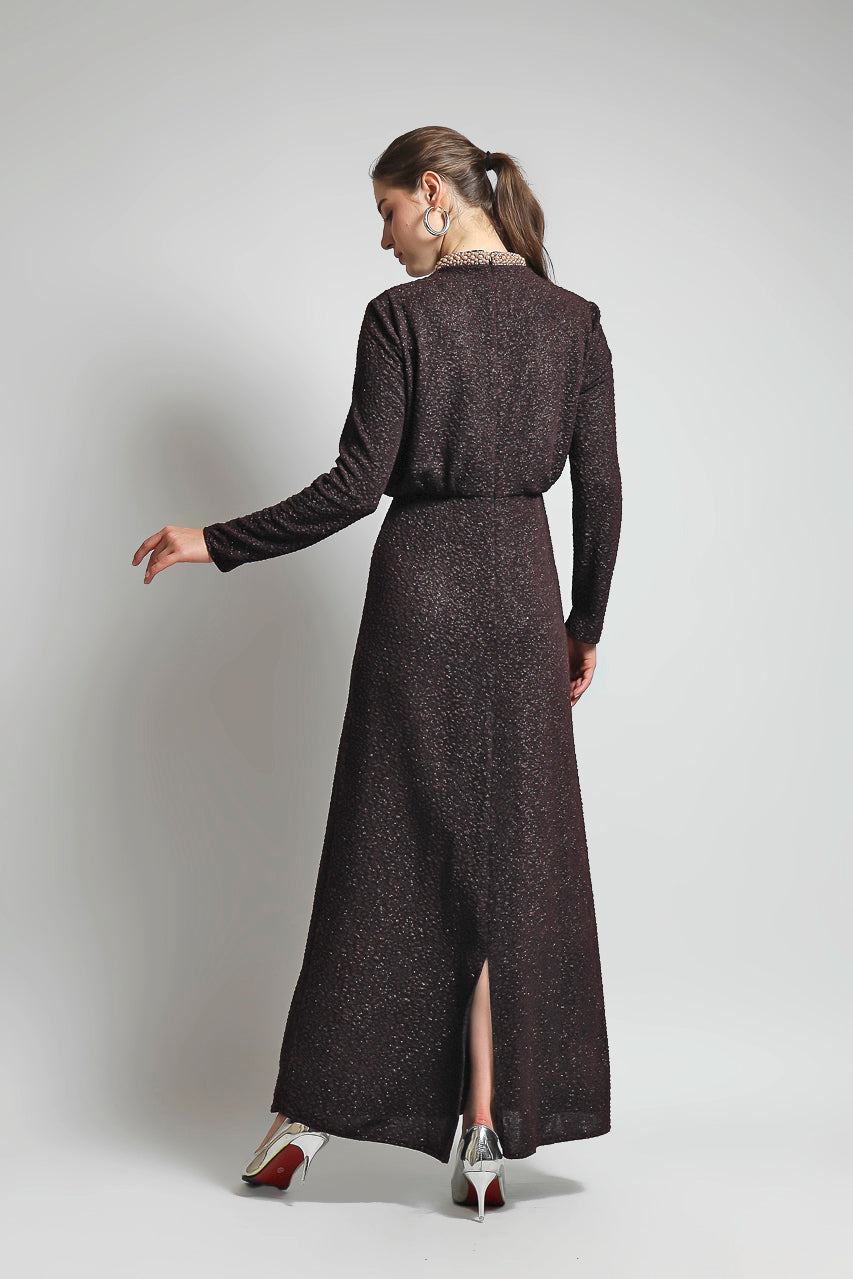 Bloom et Champs Dress Cognac Pearl Dress