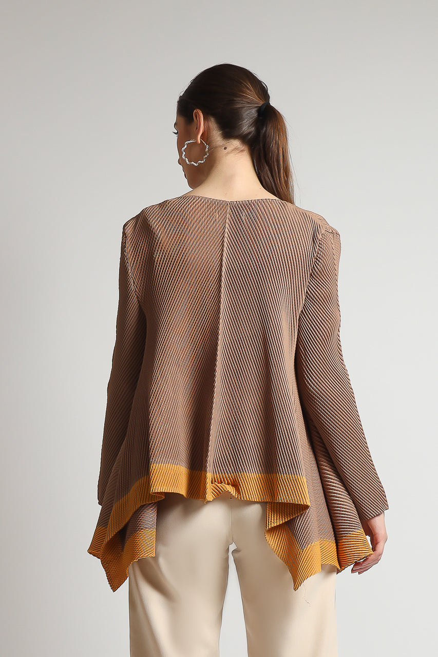Bloom et Champs Mustard Blouse Pleats