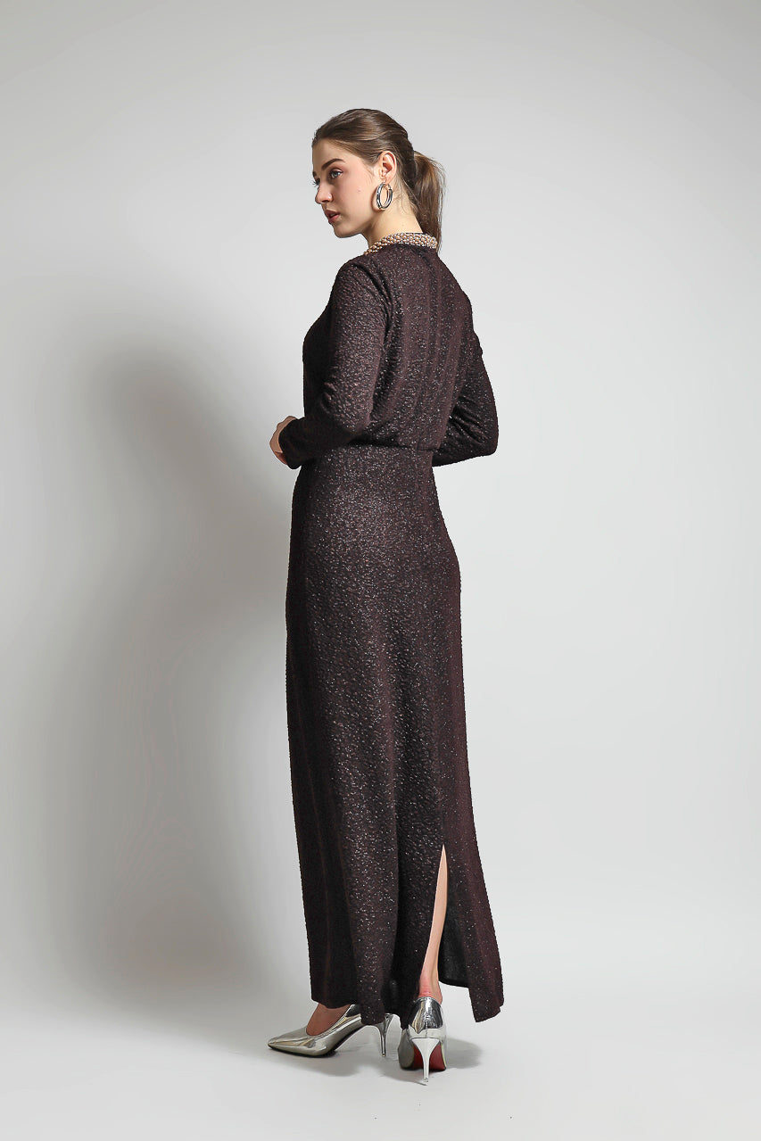 Bloom et Champs Dress Cognac Pearl Dress