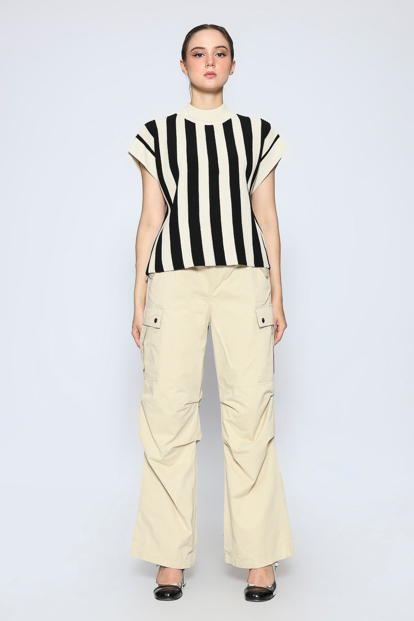 Bloom et Cotton Cargo Pants in Beige