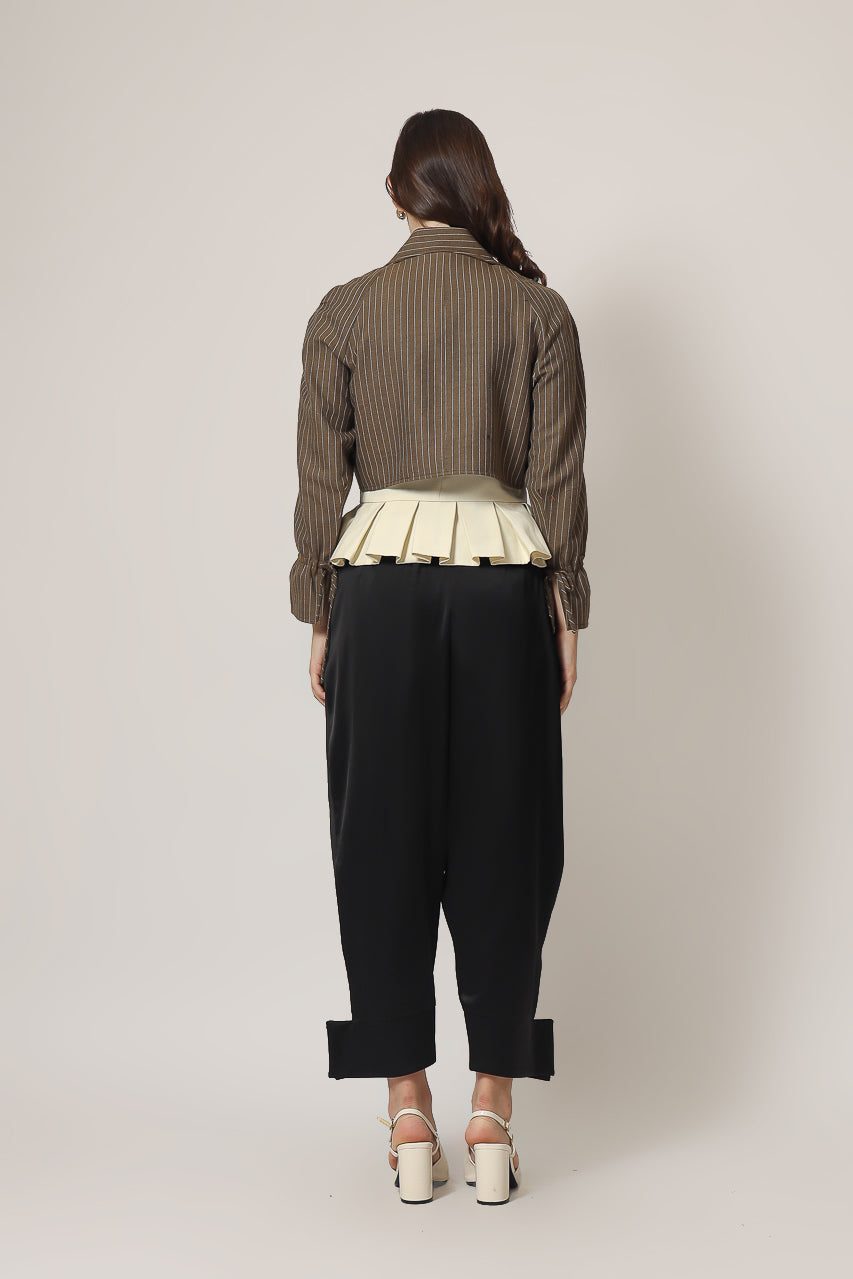Bloom et Champs Kemeja Lipas Salur Mocha