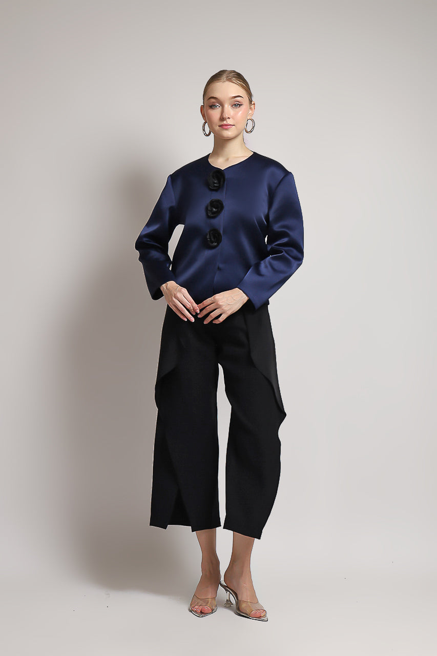 Bloom et Champs Royal Petal Blazer in Royal Navy