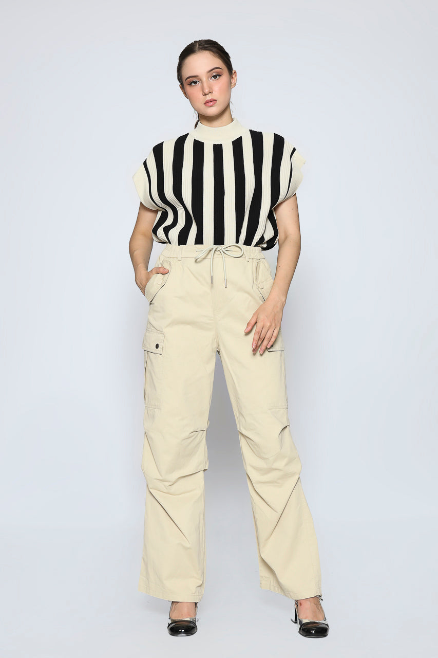 Bloom et Cotton Cargo Pants in Beige