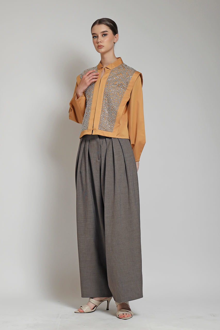 Bloom et Champs Kemeja Kotak / Mocha Zest Pants