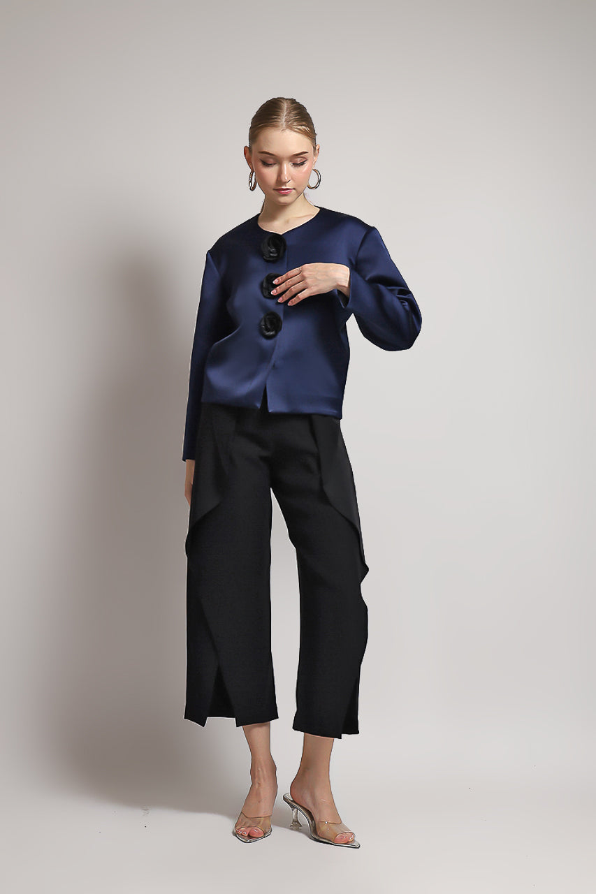 Bloom et Champs Royal Petal Blazer in Royal Navy