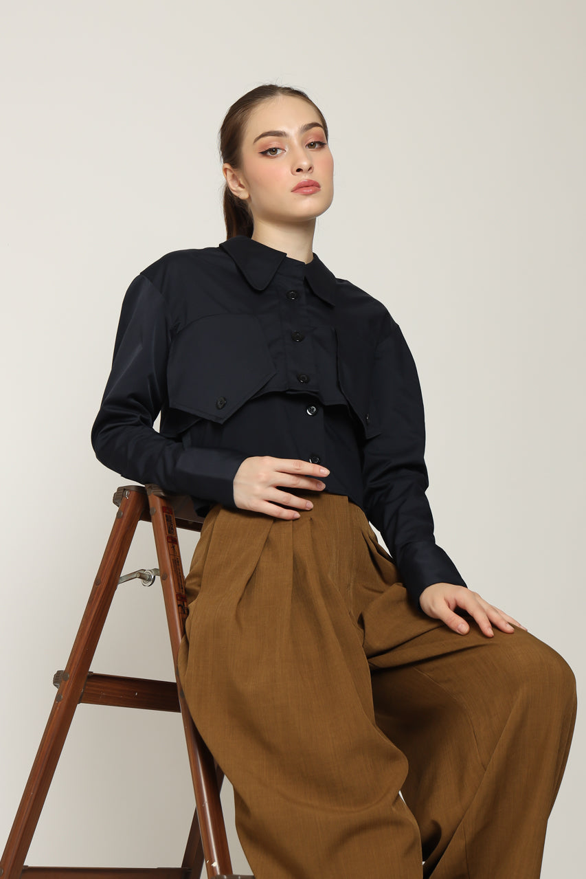 Bloom Et Cotton Tier Navy Shirt