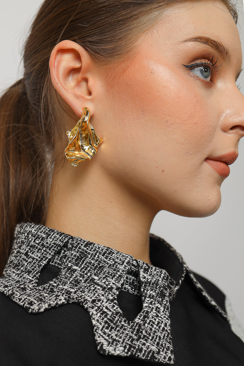 Bloom Metal Gold Earrings