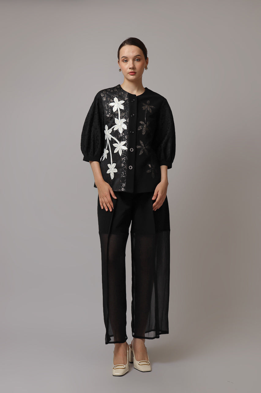 Bloom et Champs Maple Blazer/Celana Alena Chiffon Pants