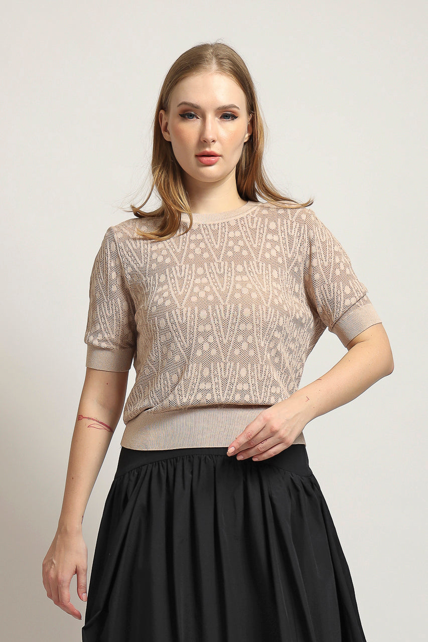 Bloom et Cotton Jacquard Knit