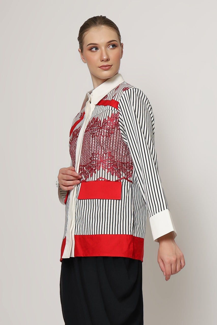 Bloom et Champs Kemeja Sakura Merah