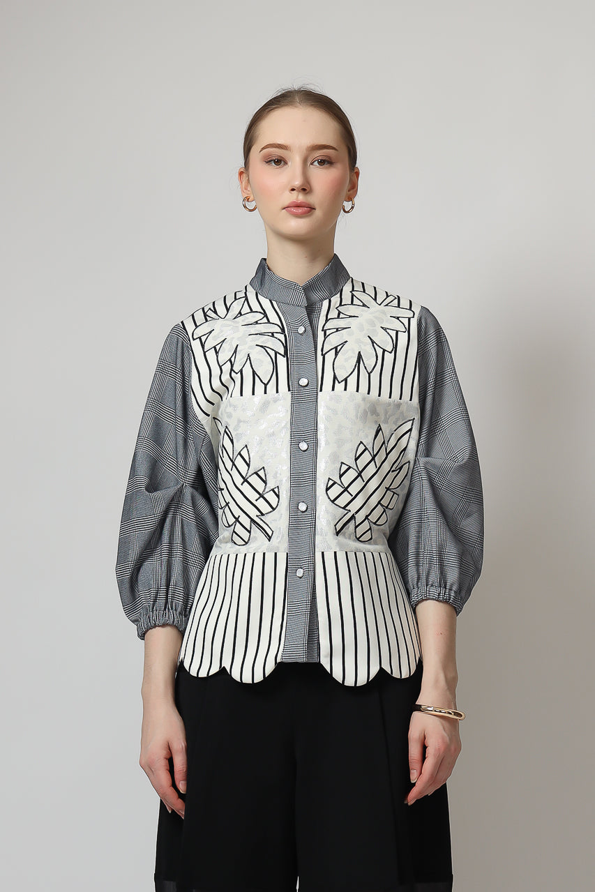Bloom et Champs Pinnacle Shirt in Grey Checkered