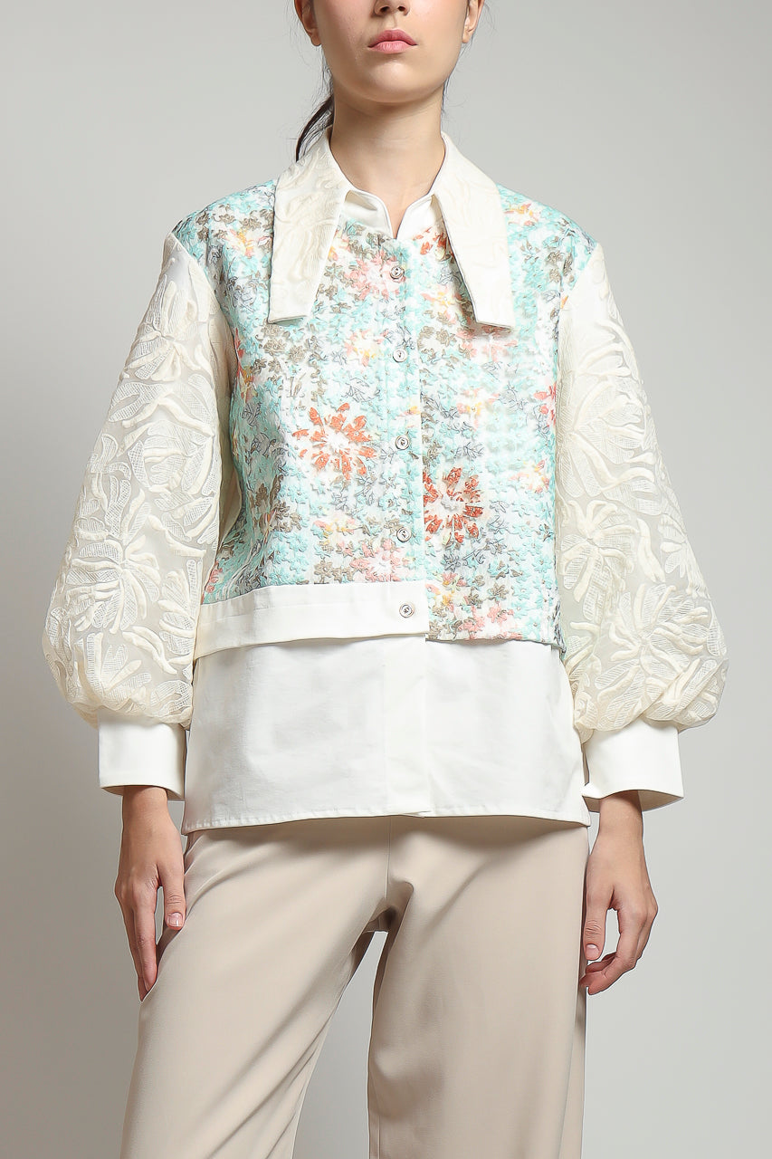 Bloom et Champs Tosca Lace Floral Shirt