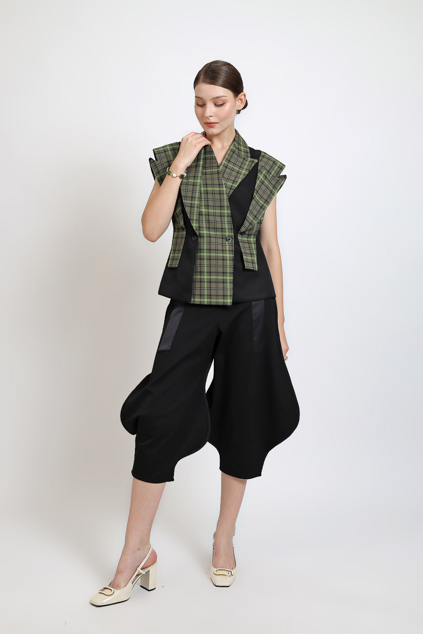 Bloom et Champs Blouse Double Lapel Olive