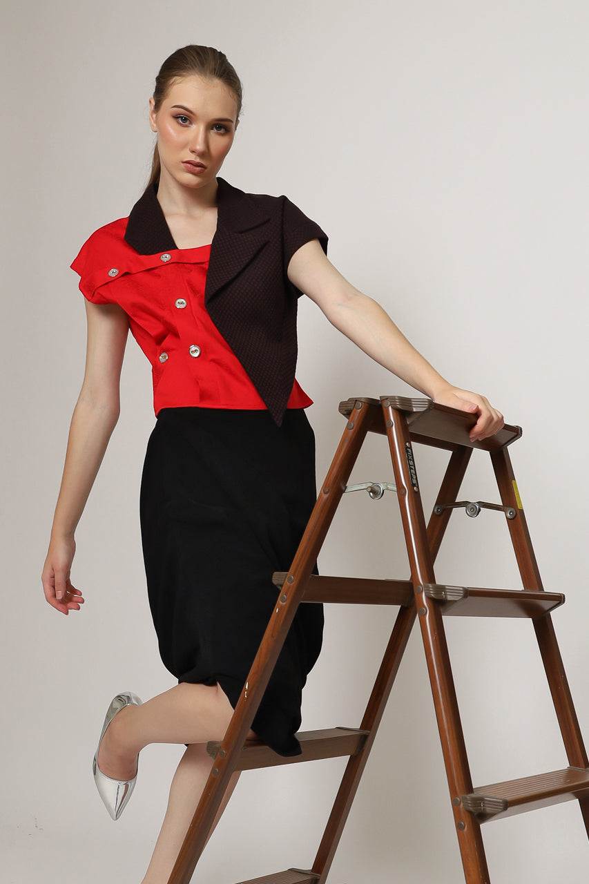 Bloom et Champs Top Lapel Merah