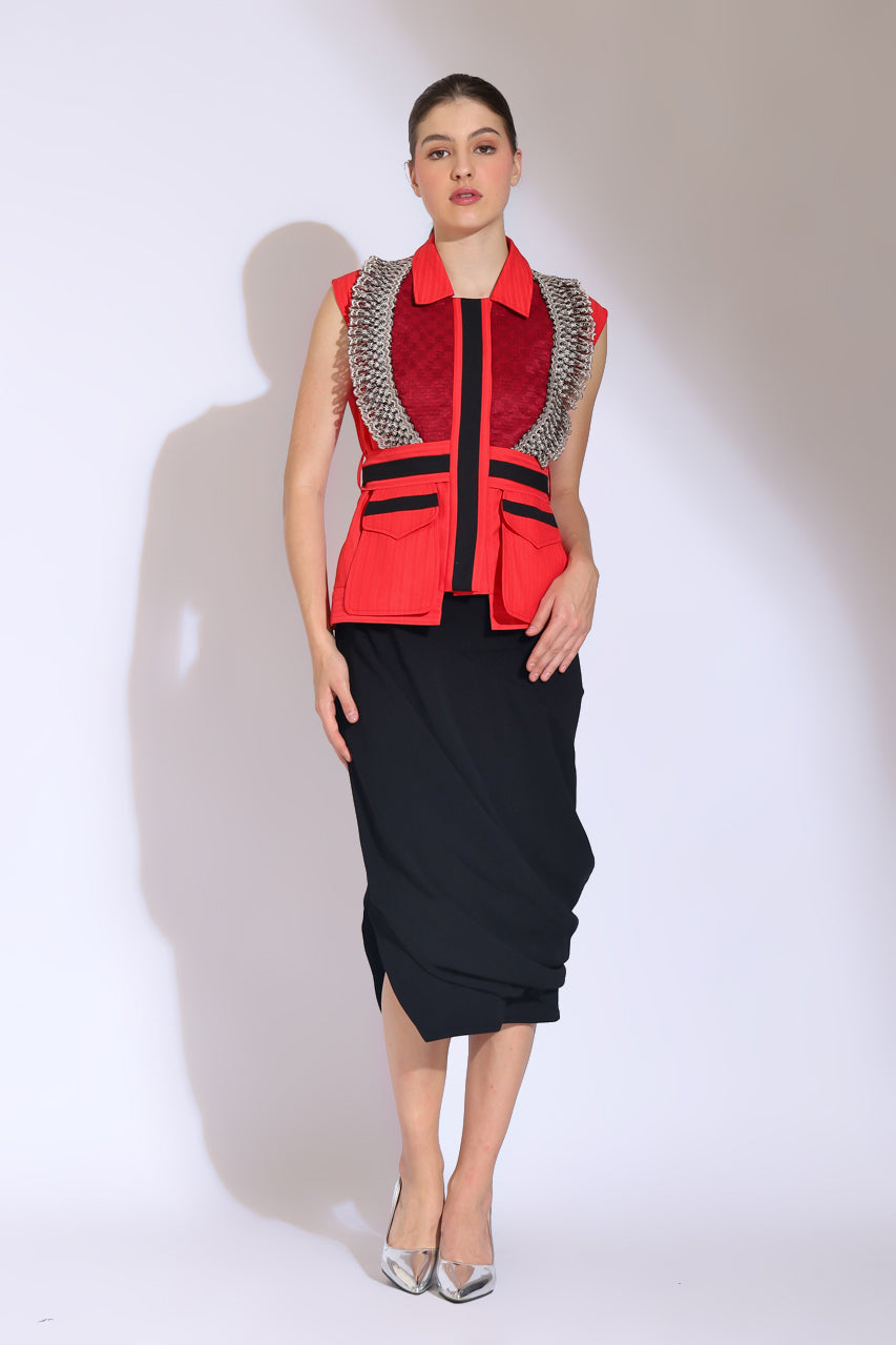 Bloom et Champs Kemeja Lingkar Merah