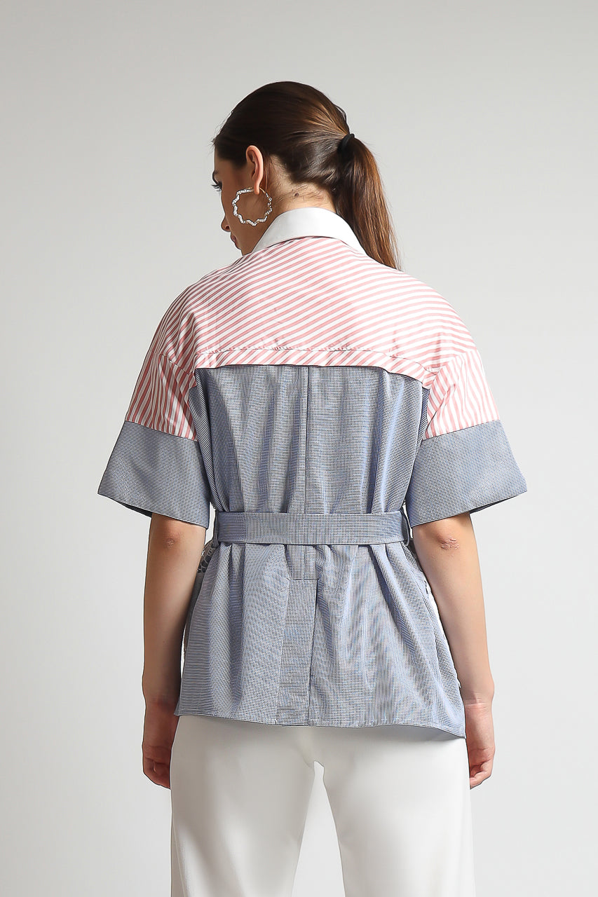 Bloom et Champs Kemeja Salur Pink