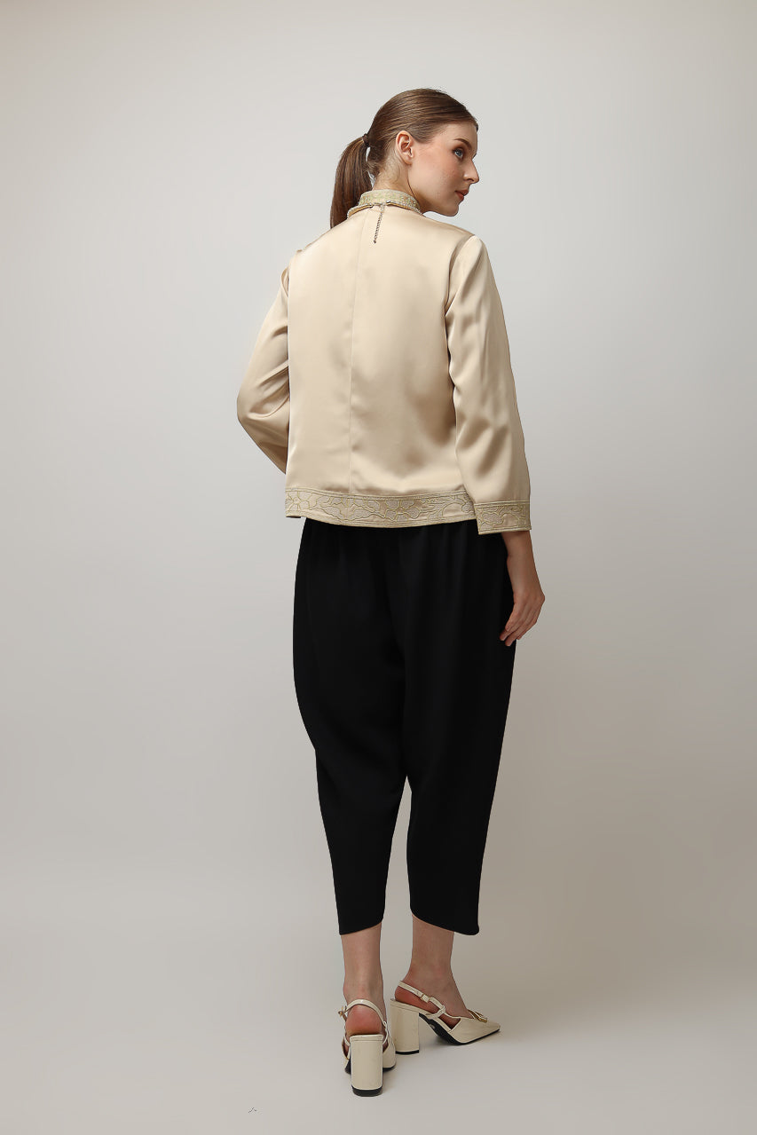 Bloom et Champs Blouse Bordir Gold Beige