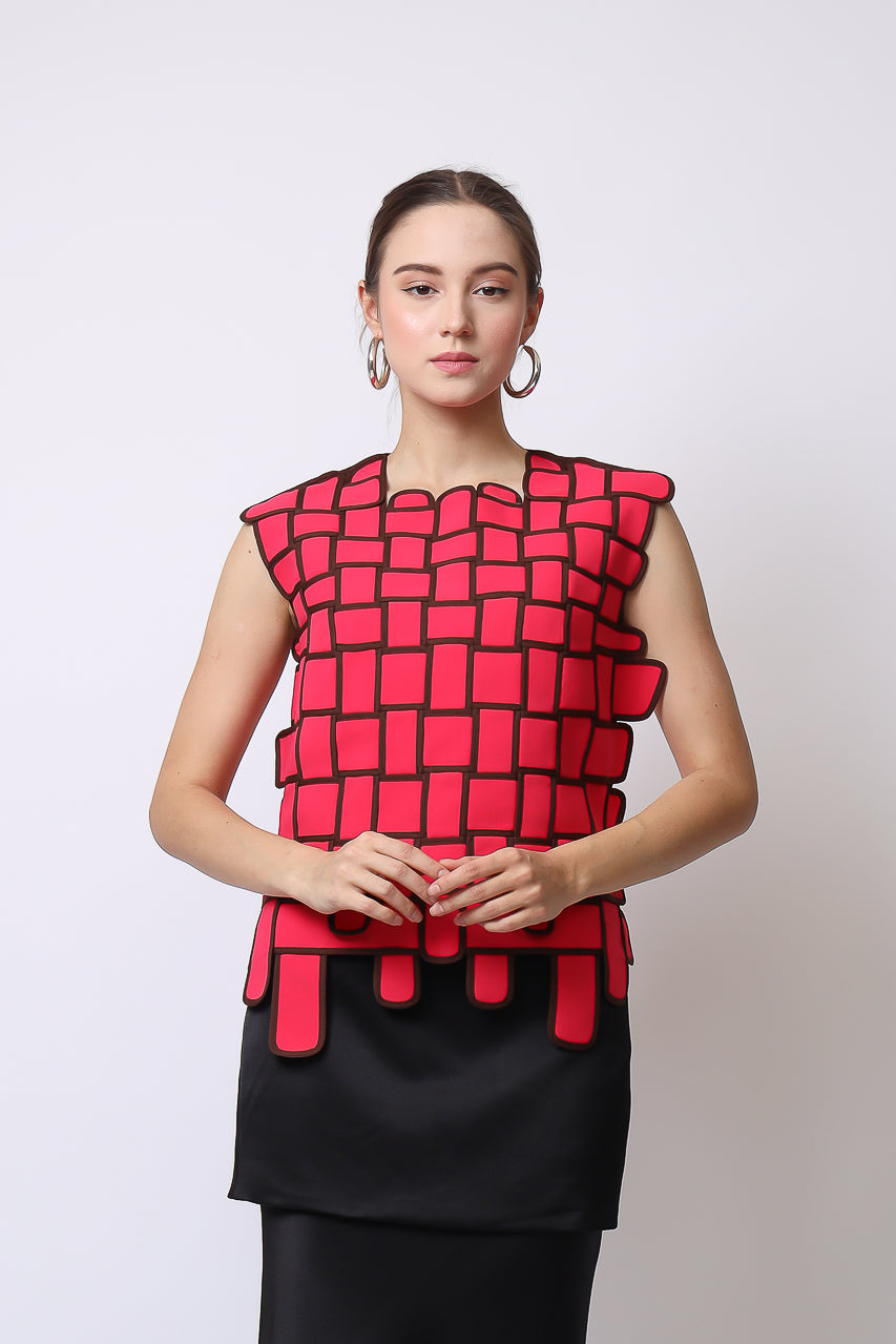 Bloom et Champs Anyam Fuschia Top/Alena Chiffon Pants