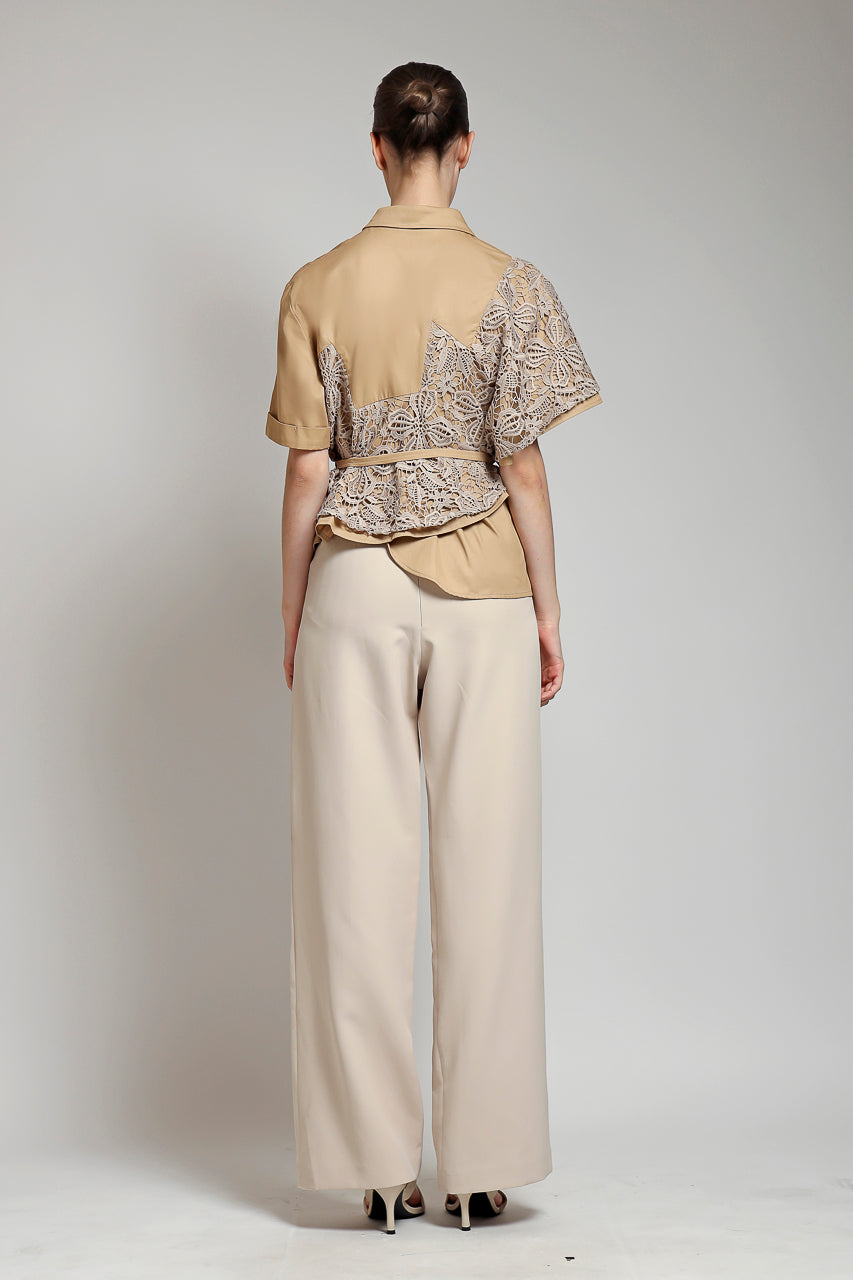 Bloom et Champs Mocha Lace Shirt