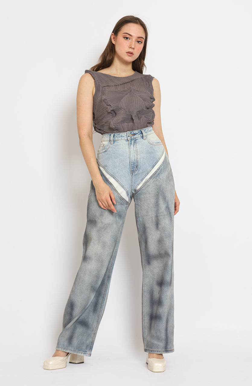 Bloom et Cotton Split Denim Pants