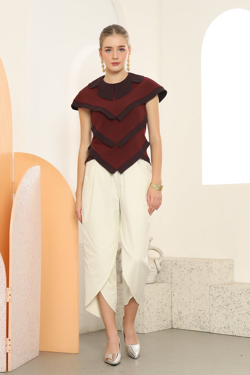 Bloom et Champs Pyramid Maroon Top