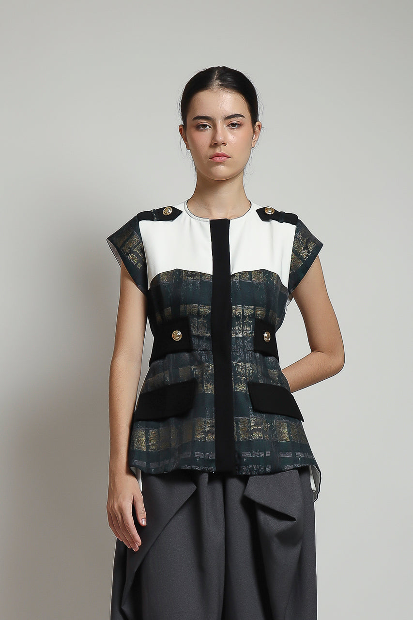 Bloom et Champs Top Sayap in Abstract/Celana Kewer Abu