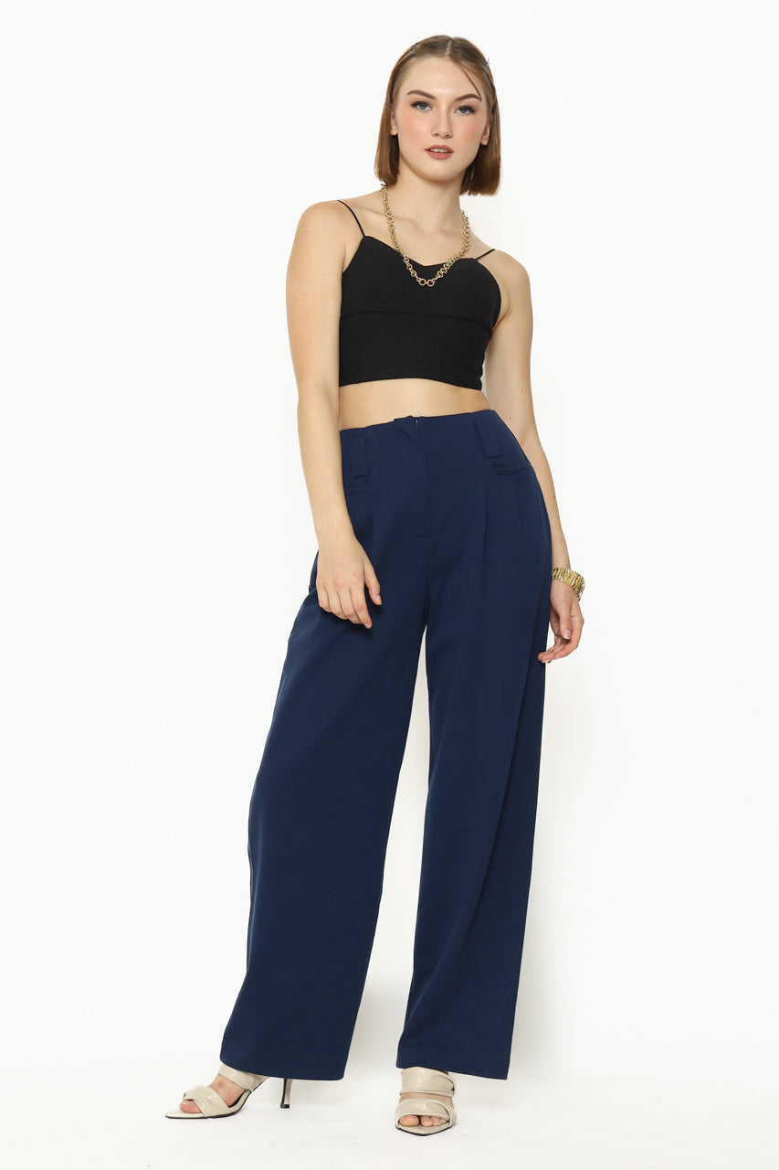 Bloom et Cotton Navy Interlock Pants