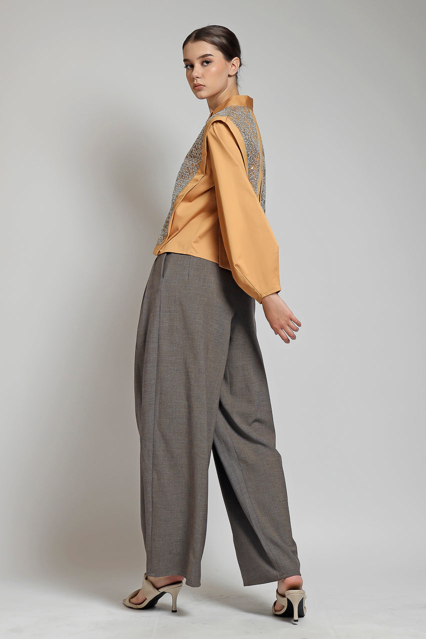 Bloom et Champs Kemeja Kotak / Mocha Zest Pants