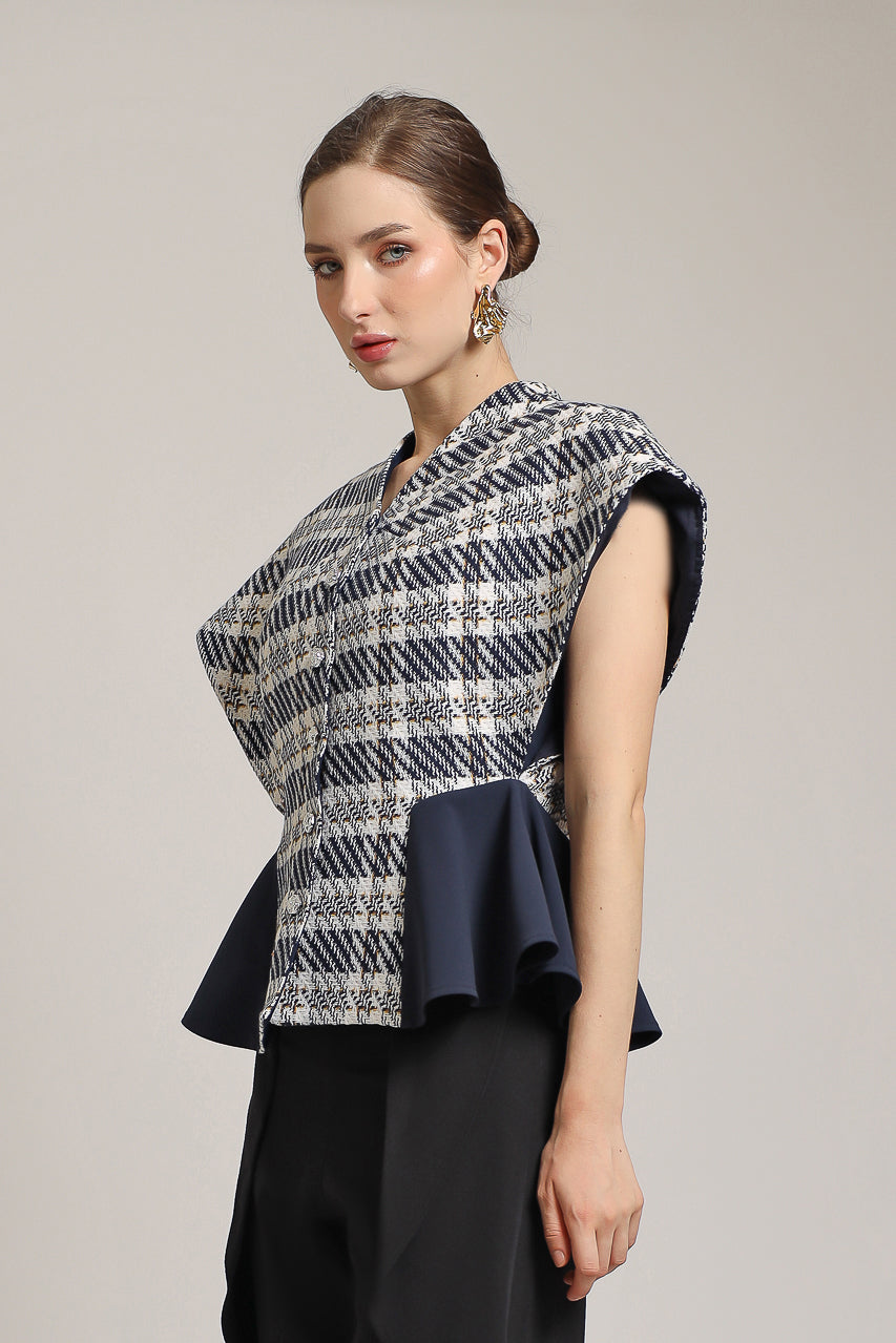 Bloom et Champs Tassel Tweed Navy