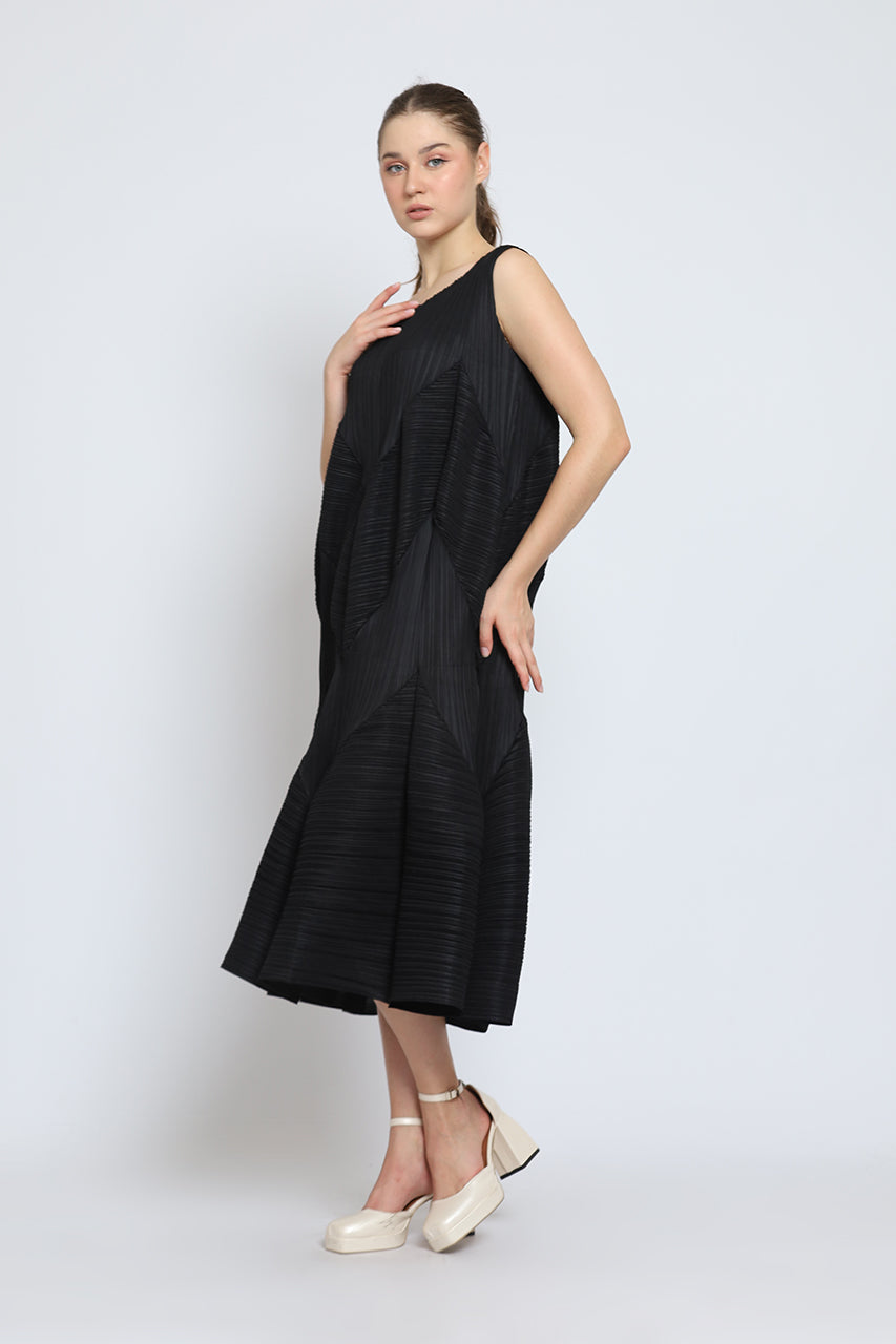 Bloom et Cotton Sleeveless Pleats Dress