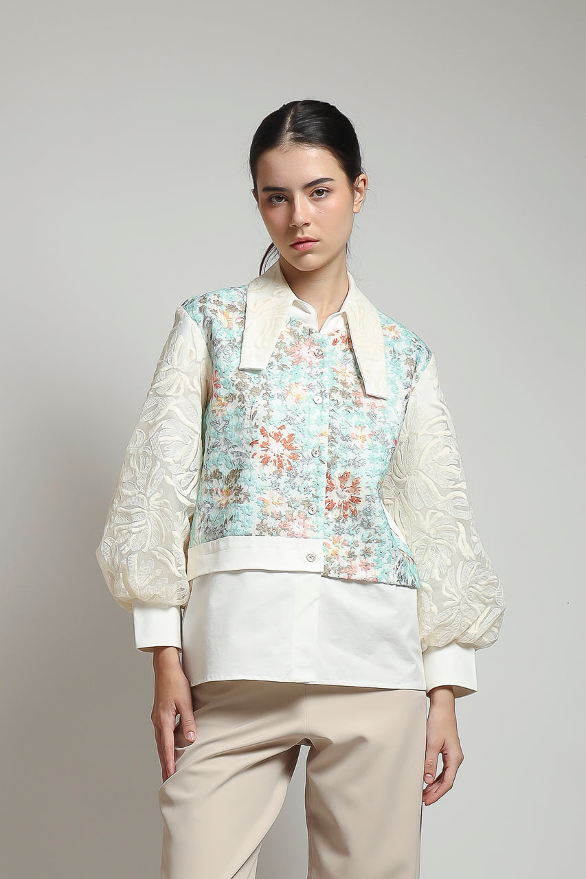 Bloom et Champs Tosca Lace Floral Shirt