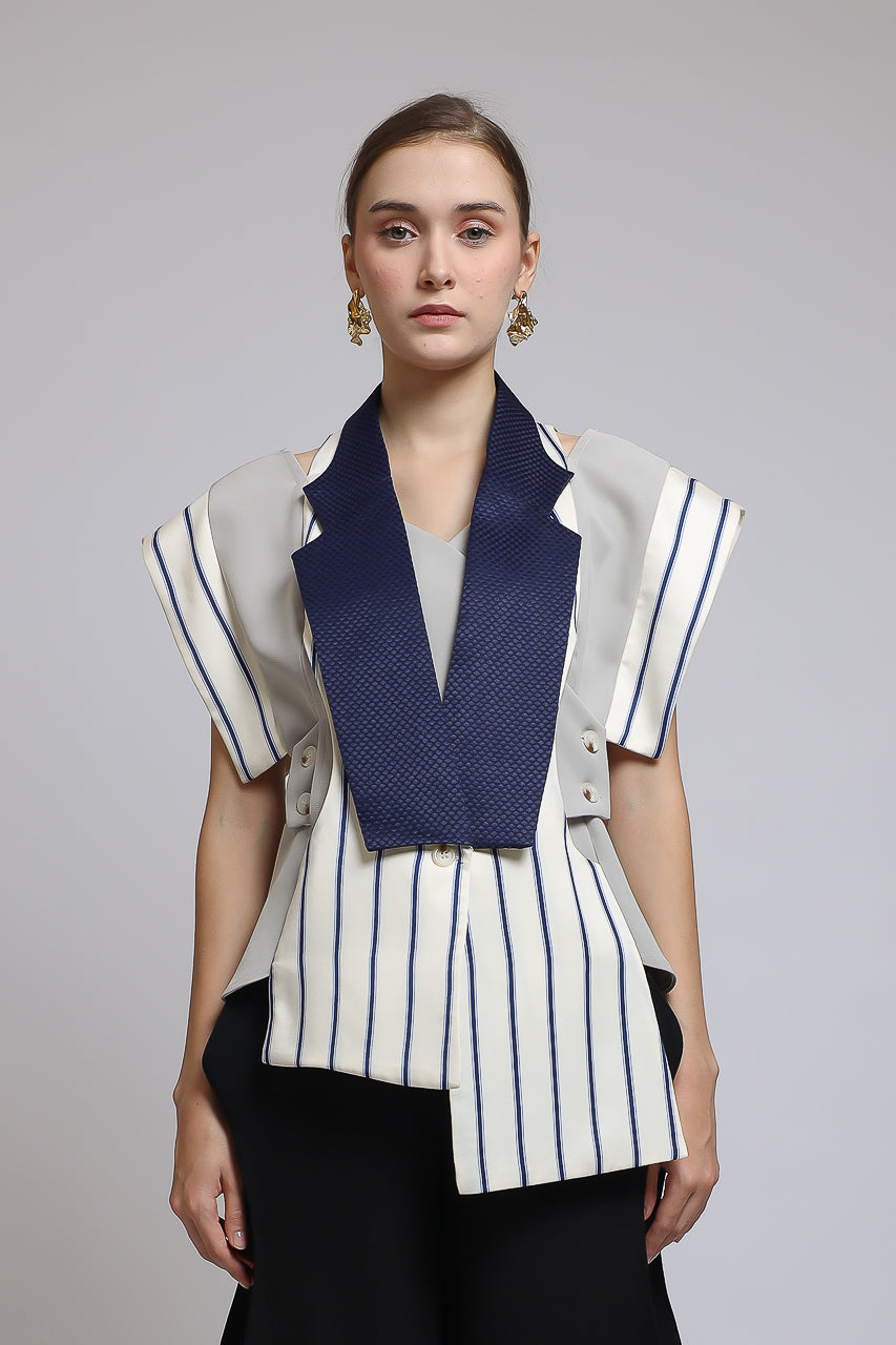 Bloom et Champs Vest Stripe Blouse/Celana Doremi