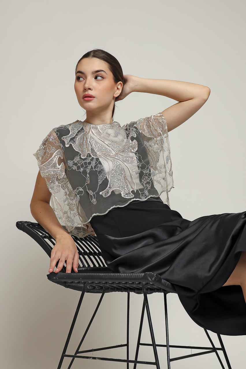 Bloom et Champs Dress Kotak Sequinned Nude