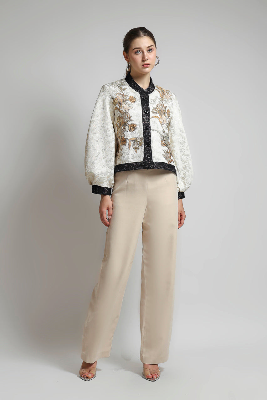 Bloom et Champs Blazer Jacquard Bordir Kembang