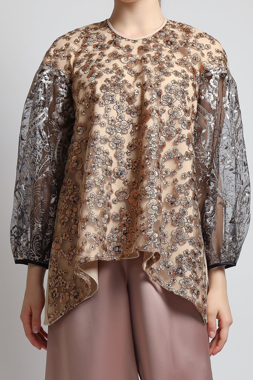 Bloom et Champs Top Tail Tulle Crepe with Elastic Saten Pants