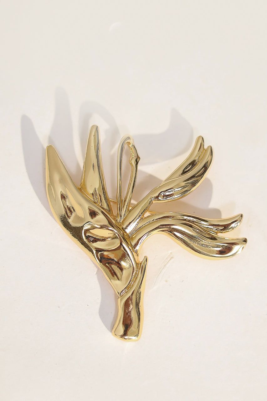 Bloom Golden Collar Brooch