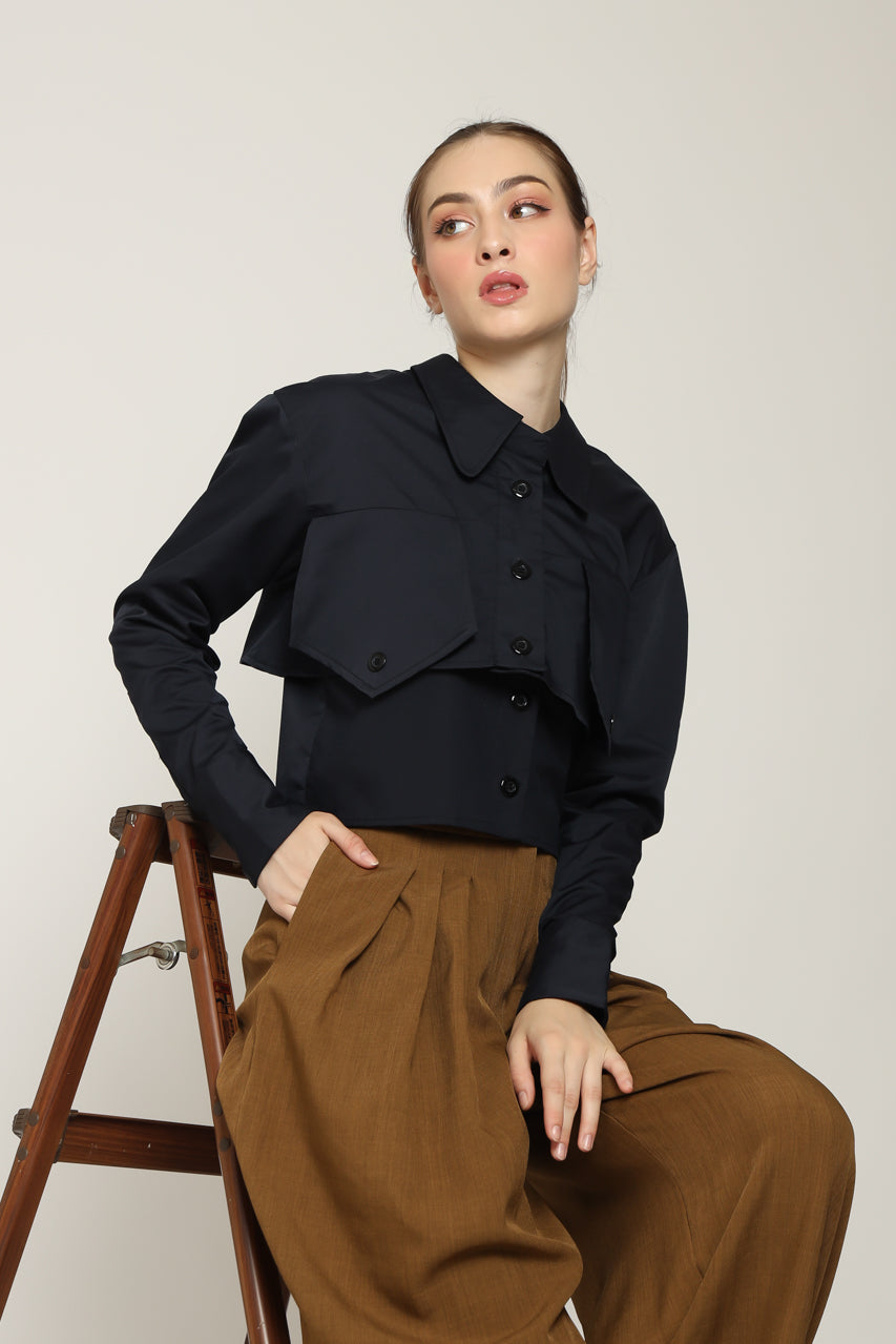 Bloom Et Cotton Tier Navy Shirt