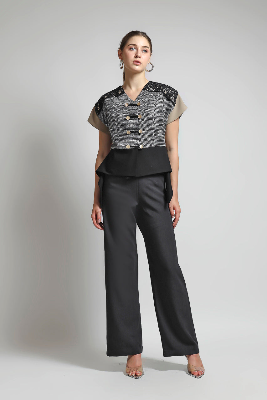 Bloom et Champs Top Tassel Jacquard Grey